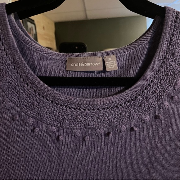 Croft & Borrow 100% Cotton Sweater Vest Lilac Purple - Picture 2 of 3